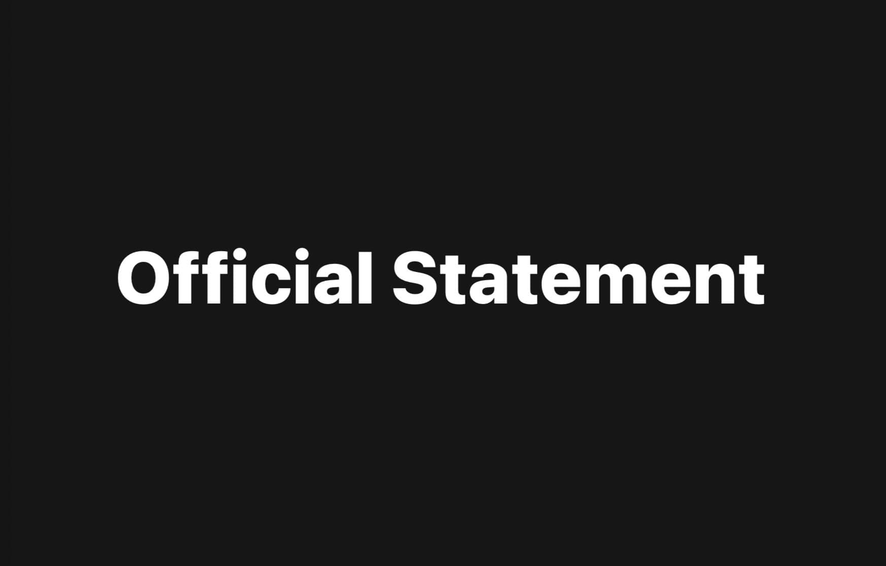 Official Statement